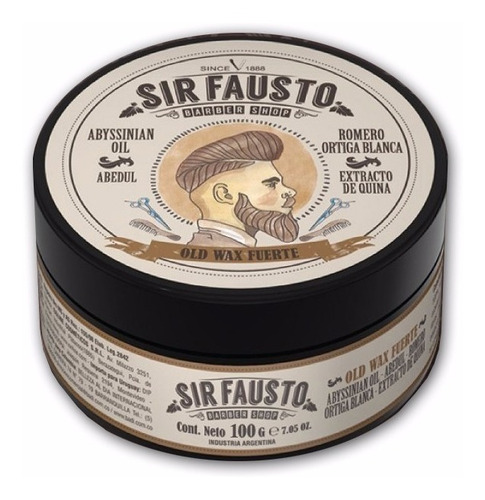 Cera Barbería Sir Fausto Pomada Pelo Cabello Fuerte 100grs