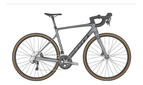 Bicicleta Ruta Scott Addict 40 2023 Carbon 10 Vel Gris Tamaño Del Marco 52 Cm