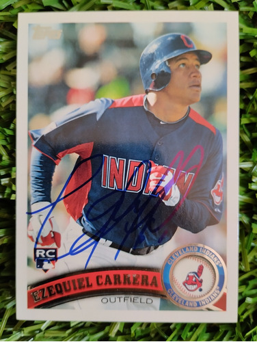 2011 Topps Ezequiel Cabrera #us169 Autografiada 