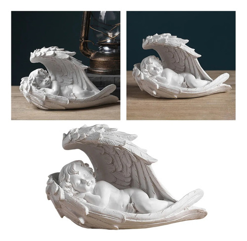 Estatua De Ángel Orante Con Forma De Bebé Querubín Para Deco