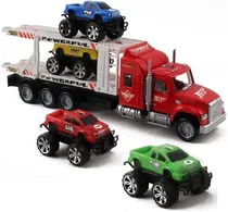 Comprar Camion Mosquito Transporte Con 4 Camionetas 4x4  38 Cms 