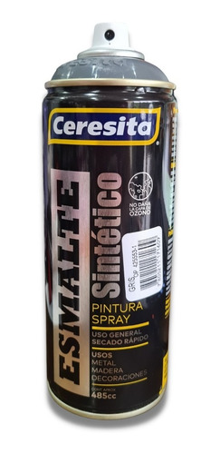 Spray Aerosol Ceresita Esm. Sintético Secado Rápido 440 C.c. Color Gris