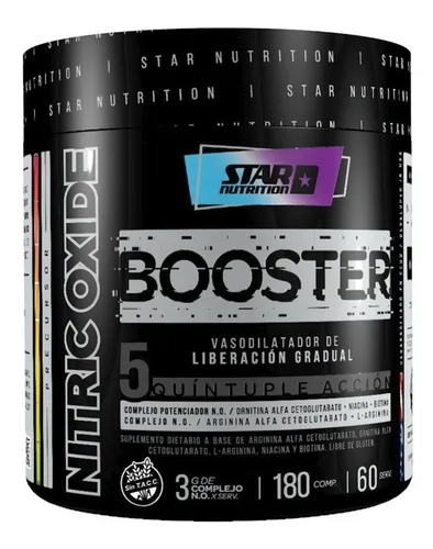 N.o. Booster X 180 Capsulas - Oxido Nitrico Star Nutrition