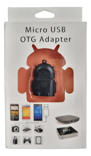 Adaptador Micro Usb Otg Para Usb Fêmea Preto Novo