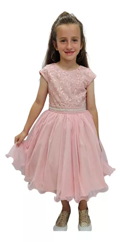 Vestido Juvenil de Festa com Brilho Rose Modelo Reto - Tipinhos Moda  Infantil e Juvenil