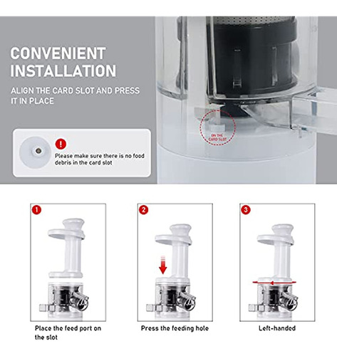 Dewinner Mini Extractor De Exprimidor De Masticación Lenta F