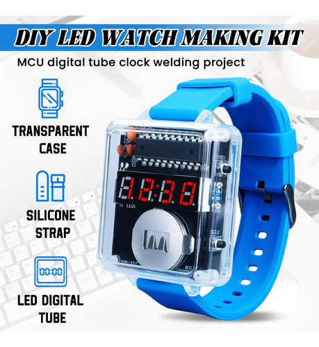 Kit De Led Digital Con Tubo De Pantalla, Reloj Electrónico D