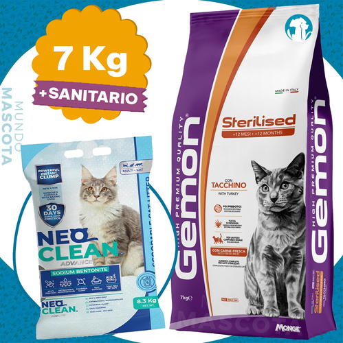 Gemon High Premium Gato Sterilised Pavo 7 Kg + Regalo