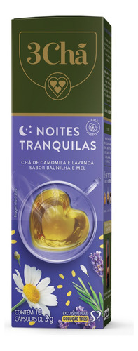 Cápsula de Chá Noites Tranquilas TRES 3 Corações 10 unid