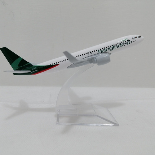 Avión Bangladesh Boeing-737, Escala 1/400, Metal, 5ms Largo