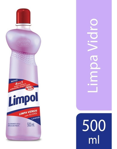Imagem 1 de 1 de Limpa Vidros Limpol Com Alcool Squeeze 500ml