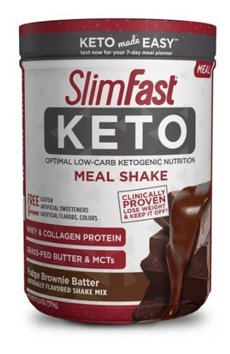 Slim Fast Keto Malteada En Polvo Con Colágeno 379g (13.4oz)