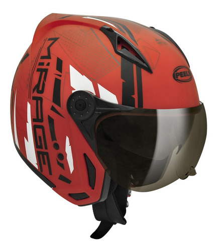 Capacete para moto  multi-modular Peels  Mirage  vermelho techride tamanho 58 