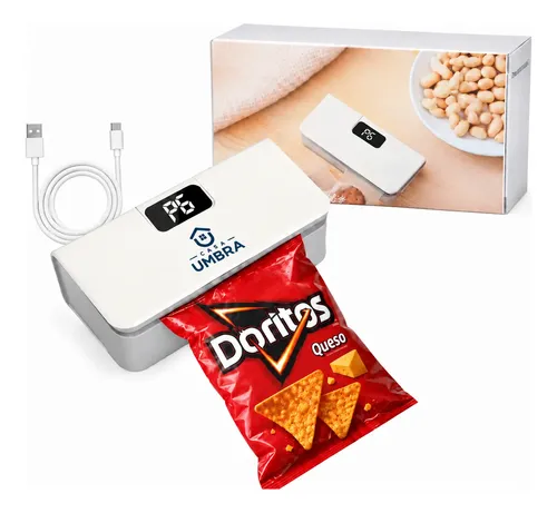Mini Selladora, Portatil Recargable Para Hogar Cocina Bolsas Blanco