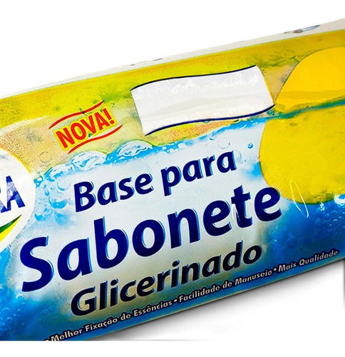 Imagem 2 de 9 de 1 Kg De Base Glicerina Branca Para Sabonete - Nossa Terra