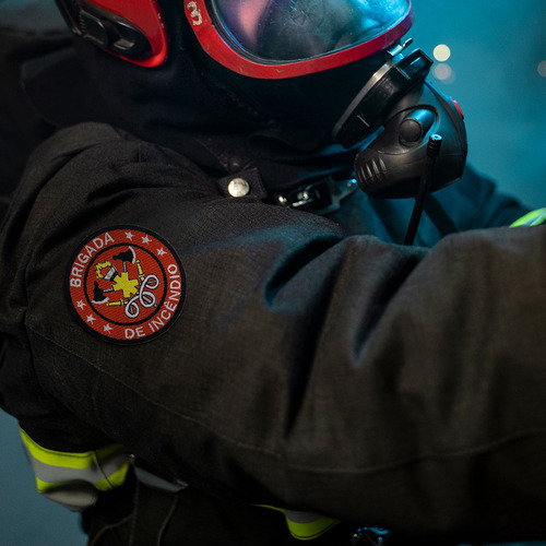 Kit 10 Apliques Brigada De Incêndio 8cm Bordado Termocolante