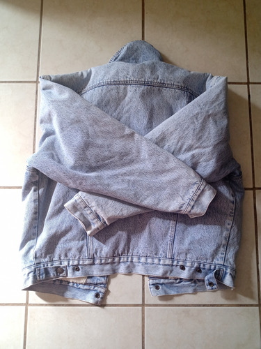 Chamarra Mezclilla Borrega Attrak Denim Vintage Azul Sherpa (Usado)