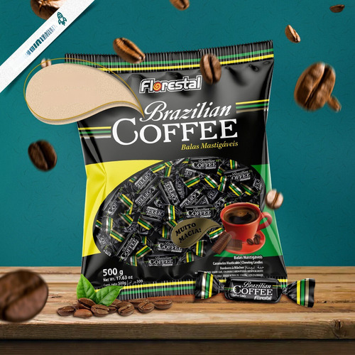 Bala Mastigavel Brazilian Coffee 500g - Florestal