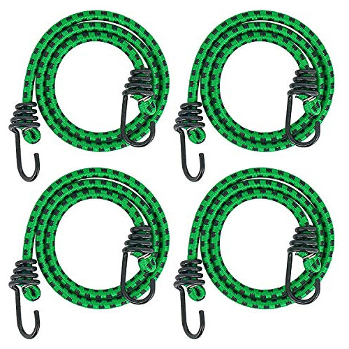 Premium Bungee Cords Heavy Duty Outdoor, 4 Packs 32 Inch Bun