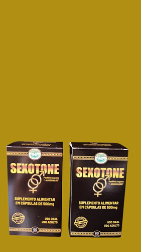 Kit 2 Sexotone Potencializador Viril Com 60 Cps Cada Caixa Sabor Sem Sabor