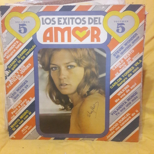 Vinilo Los Exitos Del Amor Volumen 5 Tiberio Manto Negro Cp1