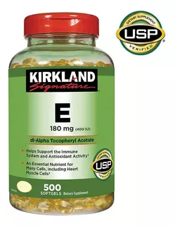 Vitamina E 180 Mg Kirkland Signature -500 Softgels