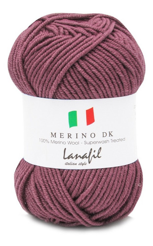 Lã Merino Dk Superwash Lanafil 50g 105mts Crochê Tricô Cor 2931/48- Carmim