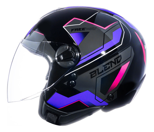 Capacete Feminino Aberto Peels Freeway Blend Roxo Moto