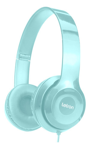 Fone De Ouvido Headphone Wire Office Com Microfone Letron Cor Azul