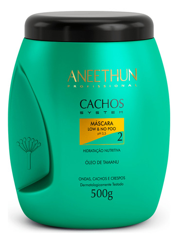 Aneethun Máscara Low E No Poo Cachos System 500g - Ph3.5