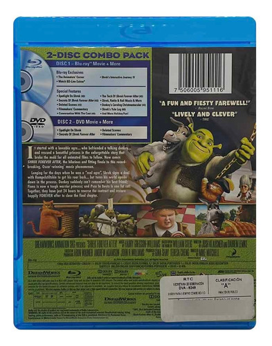 Shrek 4 Forever After The Final Chapter Película Bluray (Usado)
