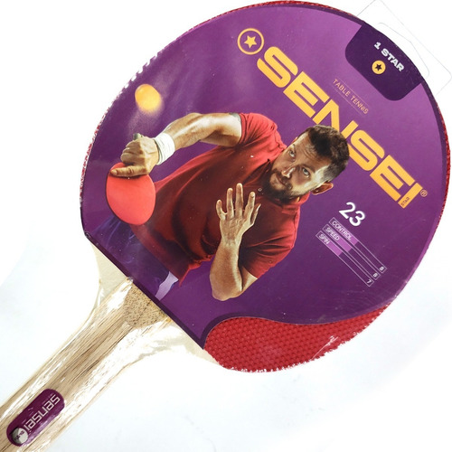 Paleta Ping Pong Tenis Mesa Sensei 1 Estrella Plus Pingpong