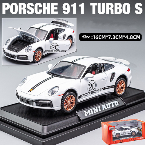 Porsche Supercars 911 S Turbo Miniatura Metal Autos 1/32