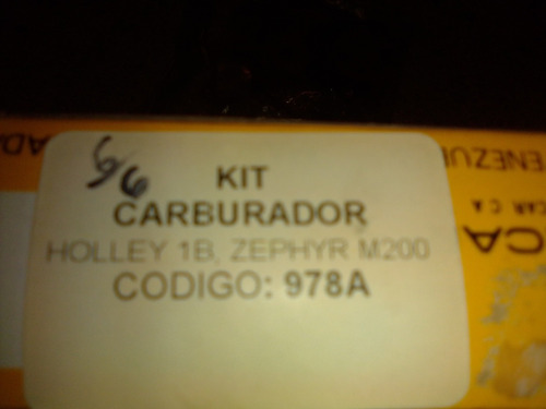 Kit De Carburador Holley 1b 978a/ford Zephyr Motor 200