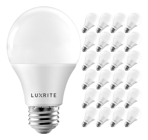 Luxrite Bombilla Led A19 Equivalente A 60 W, Blanco Natural