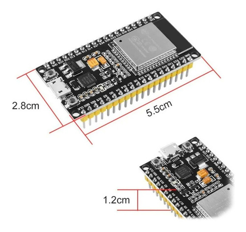 Imagen 2 de 3 de Tarjeta Esp32 Wroom-32 Dual Core Wifi Y Bluetooth Nodemcu