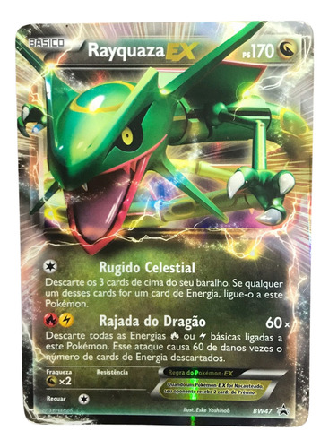 Carta Pokémon - Rayquaza Ex Bw47 Promo Original - Hp/dmg