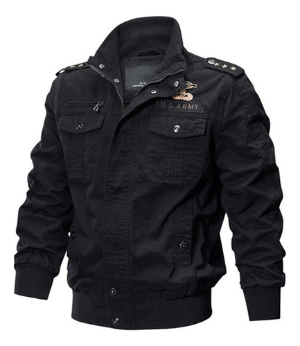 Chaqueta Militar Masculina Con Cremallera, Chaqueta Aviadora