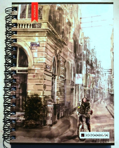 Agenda Diaria Citanova 16x22 Espiral T Dura Paris Bicicleta