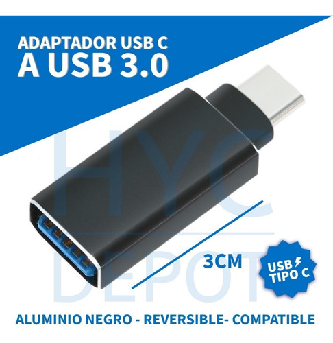 Imagen 8 de 10 de Adaptador Usb C A Usb 3.0 Compatible Nuevas Macbook