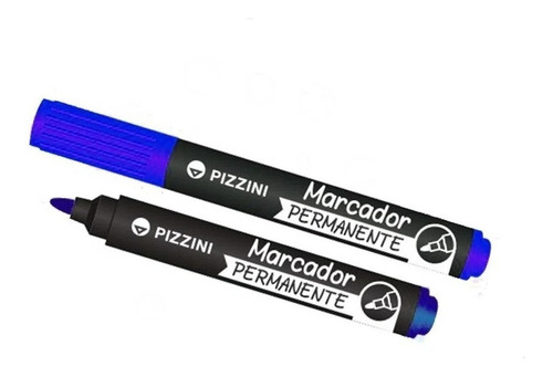 Imagen 1 de 1 de Marcador Permanente Pizzini 1160 Pta. Redonda Negro