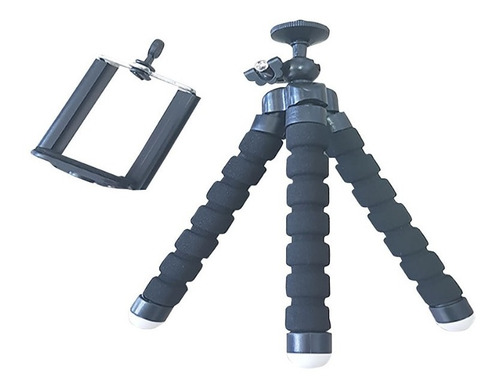 Imagem 2 de 4 de Mini Tripé Flexível De Mesa Com Suporte Para Celular