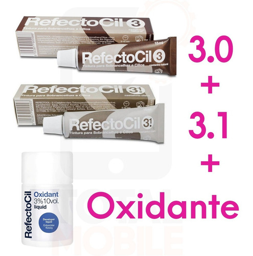 Imagem 4 de 8 de Kit 2 Tinta + Oxidante Refectocil Pintar Sobrancelhas Cilios