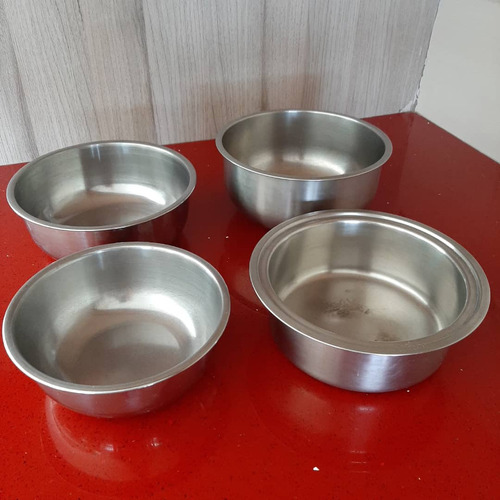 Set De 4 Bowls De Acero Inoxidable