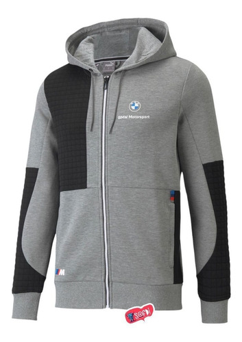 Puma  Chamarra Bmw M Motorsport Full-zip Hoodie - Gris/negro