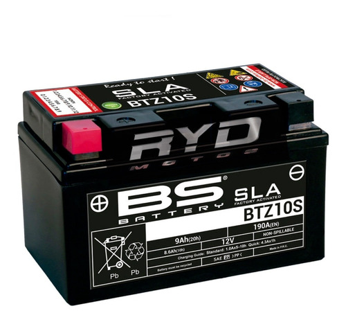 Batería Btz10s Kawasaki Z 650 Bs Battery Ryd