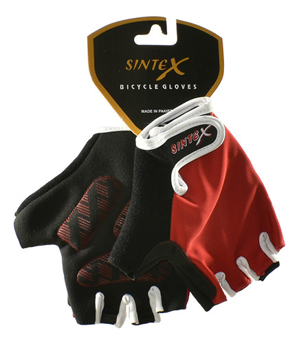 Guantes Dedo Corto Sintex Aldi Women M Negro Rojo