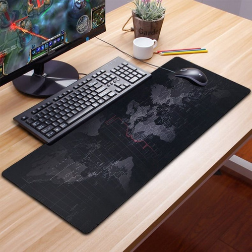 Imagen 8 de 10 de Mouse Pad Mapa 400 X 900 X 4 Mm Tapete Texturizado Pc Para Escritorio Mesa Gamer Juegos Gran Agarre Anti Derrape