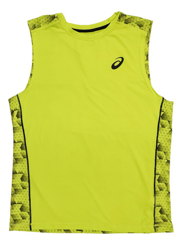 Playera Asics Sin Mangas Amarillo Fosfo Stretch Gym Correr 