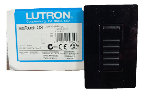 Lutron Botonera Qs Grafik 5b/insert C/bl Negro Blanco